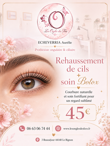 Rehaussement de cils + soin Botox 45€ttc
