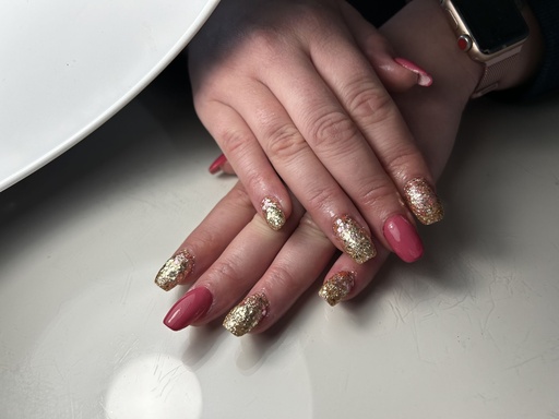 Pose complète gel avec rallongement chablon 55€ttc