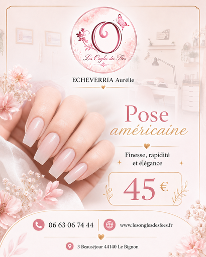 Pose Américaine (GelX) 45€ttc
