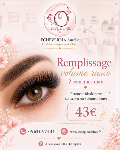 Remplissage Volume Russe 2 semaine Maxi 43€ttc