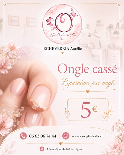 Ongle Cassé par ongle 5€ttc