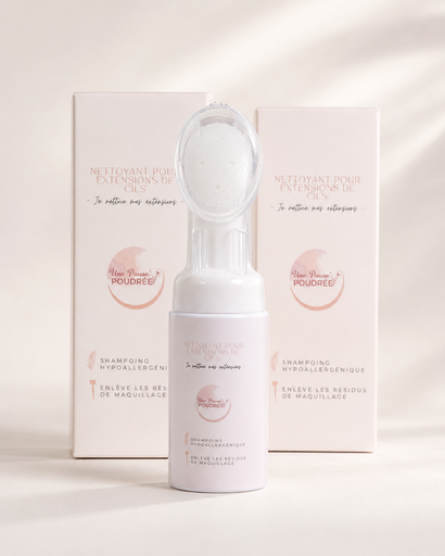 SHAMPOING FORMAT 30ML AVEC EMBOUT PICOTS SILICONE POUR NETTOYER TOUT EN MASSANT LES CILS